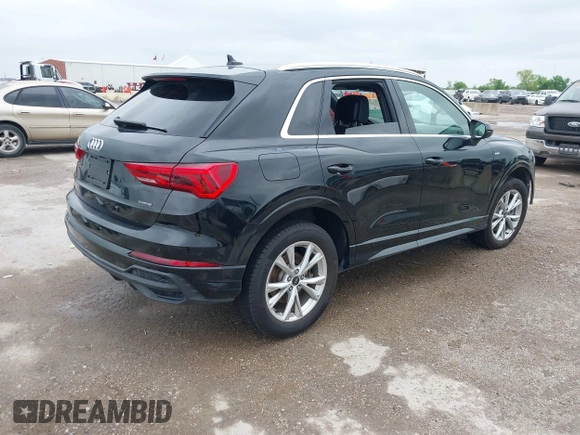 2023 Audi Q3 S line Premium with VIN WA1DECF37P1037177, listed as a IAAI auction lot 42124532 with 45,953 mi miles and . Bid and sale history available at DreamBid. Image 4.