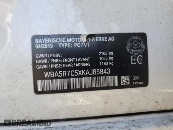 2019 BMW 3 Series 330i xDrive with VIN WBA5R7C5XKAJ85843, listed as a Copart auction lot 50716225 with Not Provided miles and Salvage Title. Bid and sale history available at carsss.com. Image 13.