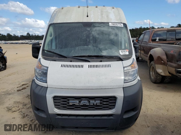 2019 Ram ProMaster Cargo with VIN 3C6TRVCG5KE500472, listed as a Copart auction lot 78035774 with Not Provided miles and Clean Title. Bid and sale history available at DreamBid. Image 5.