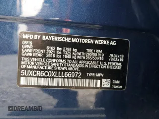 2020 BMW X5 xDrive40i with VIN 5UXCR6C0XLLL66972, listed as a Copart auction lot 51878465 with 135,814 mi miles and Clean Title. Bid and sale history available at carsss.com. Image 13.