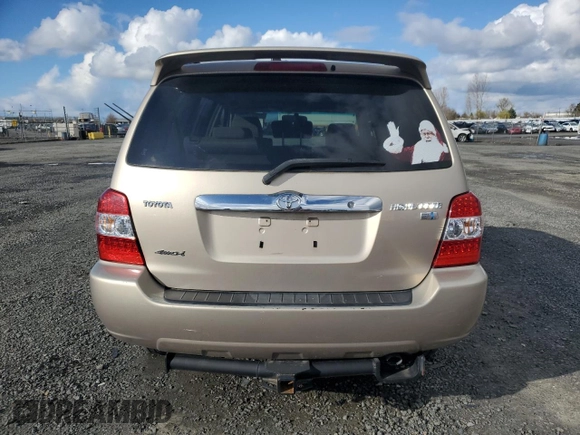 2006 Toyota Highlander z VIN JTEEW21A360021341, wystawiony jako Copart lot #48822235 z przebiegiem 279 363 mil mil oraz Czysty tytuł • Clean title. Historia ofert i sprzedaży dostępna na DreamBid. Obrazek 6.