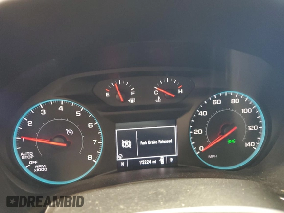 2018 Chevrolet Equinox LT with VIN 3GNAXSEV3JS524647, listed as a Copart auction lot 55376265 with 113,224 mi miles and Salvage Title. Bid and sale history available at carsss.com. Image 9.