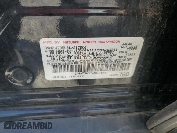 2016 Mitsubishi Outlander SE with VIN JA4AZ3A33GZ014849, listed as a Copart auction lot 62724875 with 114,328 mi miles and Clean title. Bid and sale history available at DreamBid. Image 13.