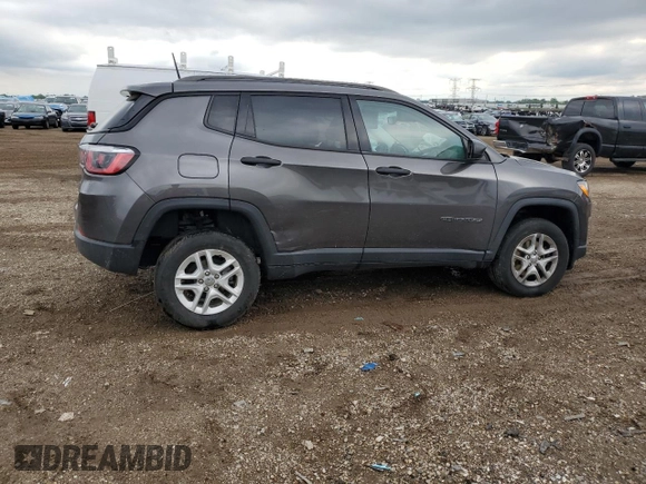 2018 Jeep Compass Sport с VIN 3C4NJDABXJT320991, выставлен на аукционе Copart как лот 58639125 с пробегом Не указан миль и Списание • Salvage title. История ставок и продаж доступна на DreamBid. Изображение 3.