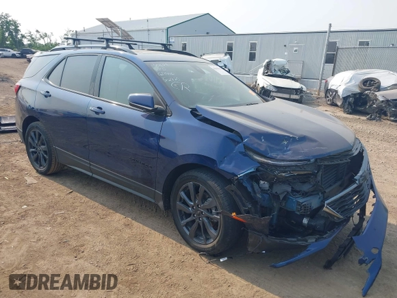 2022 Chevrolet Equinox RS with VIN 3GNAXMEV1NS185324, listed as a IAAI auction lot 42410636 with 44,347 mi miles and . Bid and sale history available at DreamBid. Image 1.