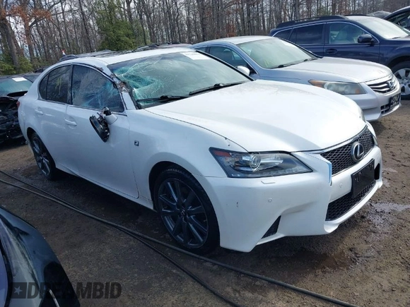 2013 Lexus GS with VIN JTHCE1BL8D5015977, listed as a IAAI auction lot 41740814 with 168,084 mi miles. Bid and sale history available at carsss.com. Image 1.