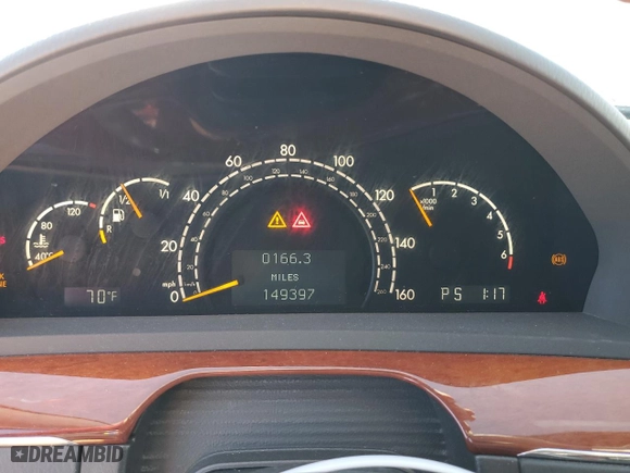 2006 Mercedes-Benz S-Class 3.7L with VIN WDBNF67J56A481922, listed as a Copart auction lot 76419024 with 149,397 mi miles and Salvage Title. Bid and sale history available at carsss.com. Image 9.