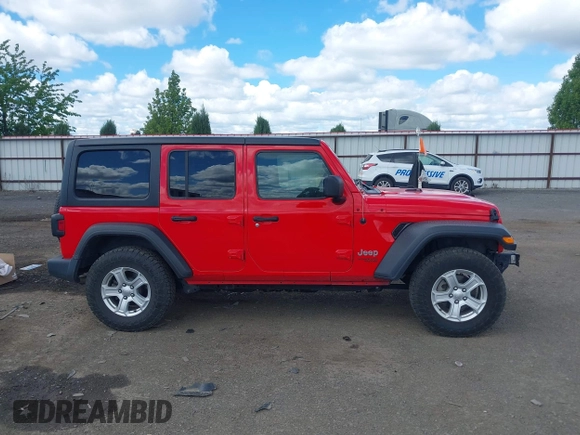 2020 Jeep Wrangler Unlimited Sport S z VIN 1C4HJXDN5LW279865, wystawiony jako IAAI lot #42236135 z przebiegiem 101 225 mil mil oraz . Historia ofert i sprzedaży dostępna na DreamBid. Obrazek 13.