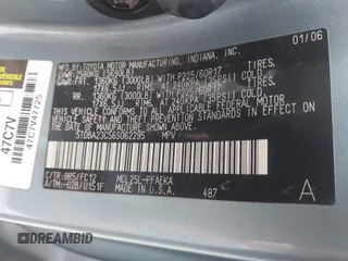 2006 Toyota Sienna LE with VIN 5TDBA23C56S062295, listed as a IAAI auction lot 41563344 with 176,590 mi miles. Bid and sale history available at carsss.com. Image 9.