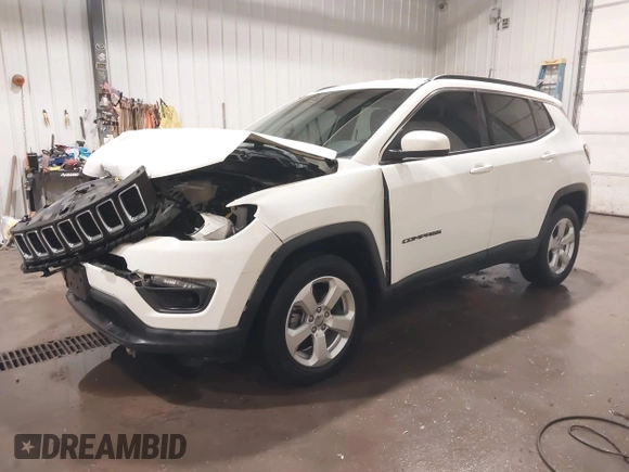 2018 Jeep Compass Altitude with VIN 3C4NJDBB2JT373179, listed as a IAAI auction lot 41753934 with 47,230 mi miles and . Bid and sale history available at DreamBid. Image 17.