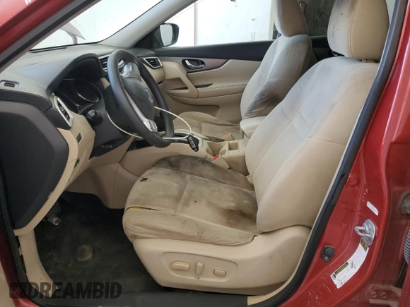 2016 Nissan Rogue S with VIN KNMAT2MTXGP653061, listed as a Copart auction lot 52374665 with 140,219 mi miles and Salvage Title. Bid and sale history available at carsss.com. Image 7.