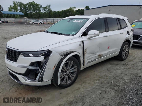 2021 Cadillac XT6 Premium Luxury with VIN 1GYKPCRS8MZ185422, listed as a Copart auction lot 56131775 with 62,043 mi miles and Salvage title. Bid and sale history available at DreamBid. Image 1.