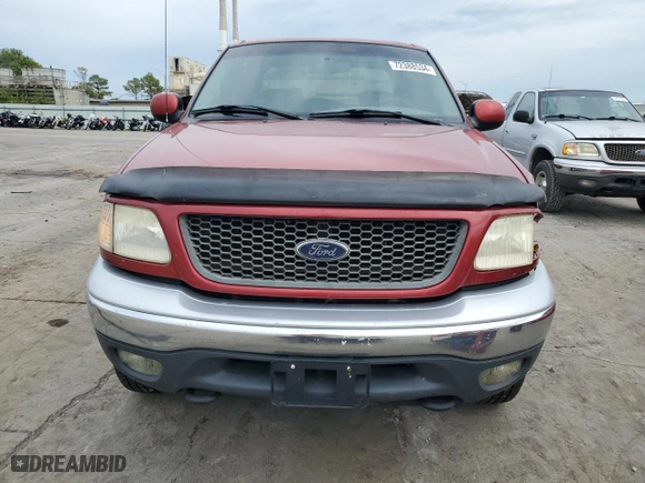 2001 Ford F-150 SuperCrew XLT with VIN 1FTRW08L81KA41003, listed as a Copart auction lot 72388534 with 319,211 mi miles and Salvage Title. Bid and sale history available at carsss.com. Image 5.