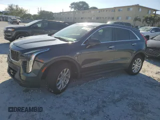 2019 Cadillac XT4 FWD Luxury with VIN 1GYAZAR49KF103014, listed as a Copart auction lot 46892155 with 27,915 mi miles and Salvage Title. Bid and sale history available at carsss.com. Image 1.