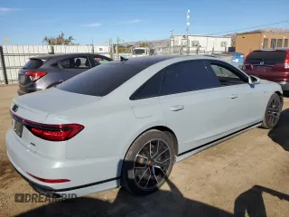 2021 Audi A8 with VIN WAU8EAF86MN012991, listed as a Copart auction lot 82222484 with 14,862 mi miles and Salvage Title. Bid and sale history available at carsss.com. Image 3.