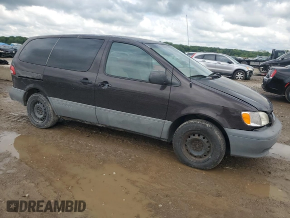 2001 Toyota Sienna CE z VIN 4T3ZF19CX1U355408, wystawiony jako Copart lot #59028995 z przebiegiem 277 681 mil mil oraz Szkoda całkowita • Salvage title. Historia ofert i sprzedaży dostępna na DreamBid. Obrazek 4.