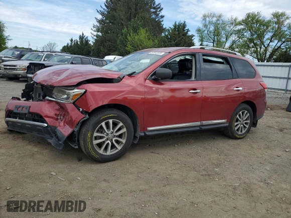 2013 Nissan Pathfinder SL with VIN 5N1AR2MM2DC679322, listed as a Copart auction lot 54982035 with Not provided miles and Salvage title. Bid and sale history available at DreamBid. Image 1.