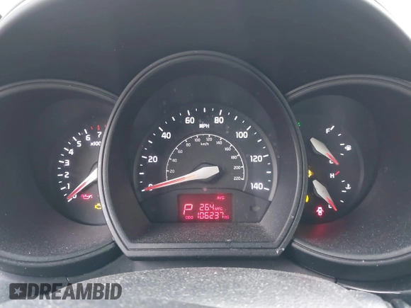2017 Kia Rio LX with VIN KNADM4A33H6039709, listed as a IAAI auction lot 41525925 with 106,237 mi miles. Bid and sale history available at carsss.com. Image 7.
