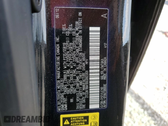 2013 Lexus RX 350 with VIN 2T2ZK1BA1DC092269, listed as a Copart auction lot 54515525 with 126,058 mi miles and Salvage Title. Bid and sale history available at DreamBid. Image 13.