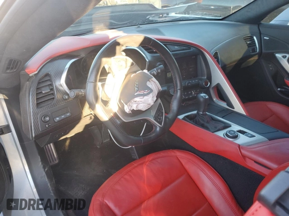 2015 Chevrolet Corvette Z06 3LZ with VIN 1G1YT2D64F5600013, listed as a Copart auction lot 89328745 with 21,870 mi miles and Salvage Title. Bid and sale history available at carsss.com. Image 8.