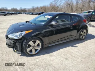 2013 Hyundai Veloster Turbo w/Black Int with VIN KMHTC6AE6DU101023, listed as a Copart auction lot 49153795 with 91,356 mi miles and Salvage Title. Bid and sale history available at carsss.com. Image 1.