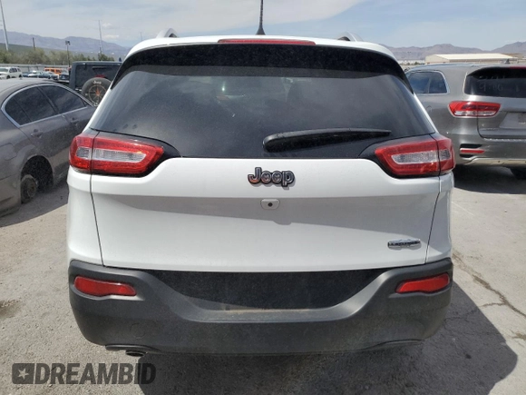 2018 Jeep Cherokee Latitude Plus with VIN 1C4PJLLBXJD561813, listed as a Copart auction lot 58551815 with 36,499 mi miles and Salvage title. Bid and sale history available at DreamBid. Image 6.