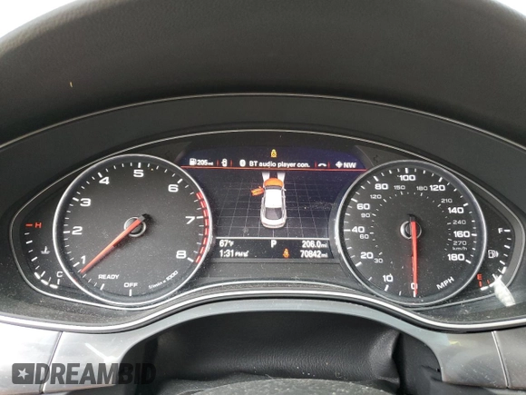 2017 Audi A7 Premium Plus z VIN WAUW2AFC3HN125808, wystawiony jako Copart lot #81221854 z przebiegiem 70 842 mil mil oraz Szkoda całkowita • Salvage title. Historia ofert i sprzedaży dostępna na DreamBid. Obrazek 9.