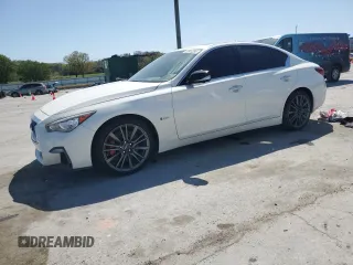 2019 Infiniti Q50 Red Sport 400 с VIN JN1FV7AP0KM780001, выставлен на аукционе Copart как лот 52343285 с пробегом 141 497 миль миль и Списание • Salvage title. История ставок и продаж доступна на DreamBid. Изображение 1.