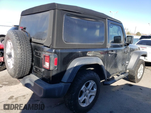 2018 Jeep Wrangler Sport with VIN 1C4GJXAG1JW193743, listed as a Copart auction lot 42694505 with 72,085 mi miles and Salvage Title. Bid and sale history available at carsss.com. Image 3.