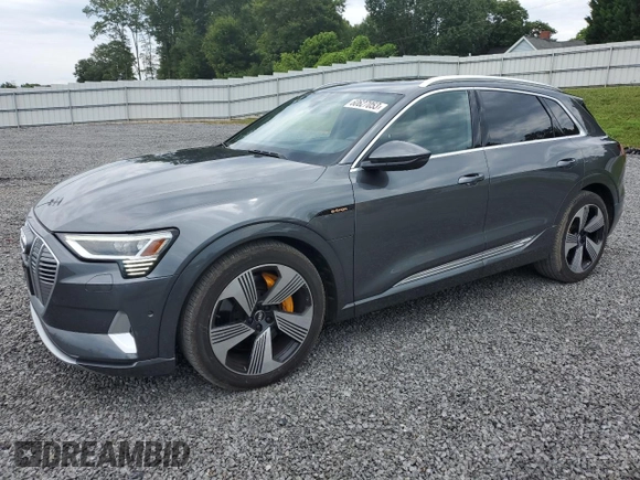 2019 Audi e-tron Prestige with VIN WA1VAAGE2KB005891, listed as a Copart auction lot 60627053 with 25,596 mi miles. Bid and sale history available at carsss.com. Image 1.
