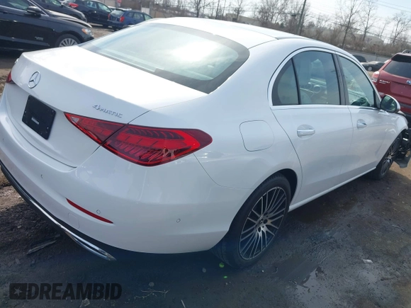 2024 Mercedes-Benz C 300 with VIN W1KAF4HB6RR160723, listed as a IAAI auction lot 41786550 with 7,204 mi miles and . Bid and sale history available at DreamBid. Image 4.