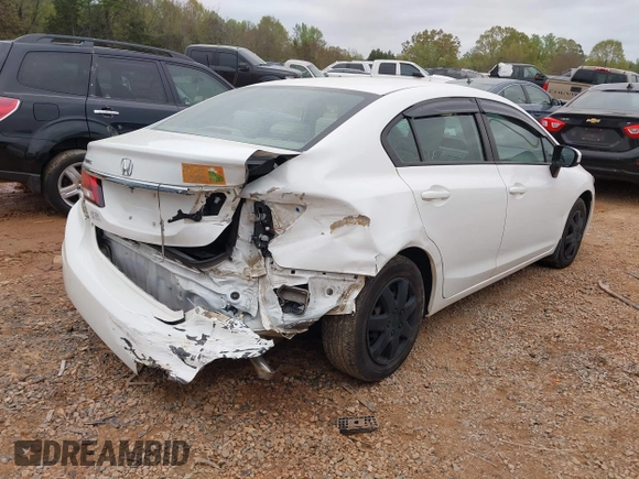 2015 Honda Civic Sedan LX with VIN 19XFB2F54FE055697, listed as a IAAI auction lot 41946292 with 49,879 mi miles. Bid and sale history available at carsss.com. Image 4.