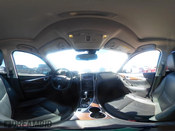 2015 Infiniti Q50 Premium with VIN JN1BV7AP3FM343677, listed as a IAAI auction lot 41811842 with 110,486 mi miles. Bid and sale history available at carsss.com. Image 19.