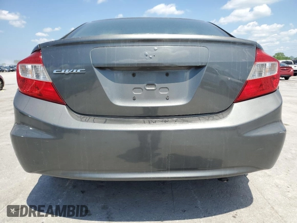 2012 Honda Civic EX with VIN 2HGFB2F8XCH510032, listed as a Copart auction lot 54310615 with 233,564 mi miles and Salvage Title. Bid and sale history available at DreamBid. Image 6.