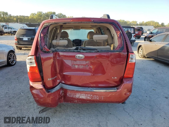2007 Kia Sedona LX with VIN KNDMB233576147340, listed as a Copart auction lot 71416554 with 159,258 mi miles and Salvage Title. Bid and sale history available at carsss.com. Image 6.
