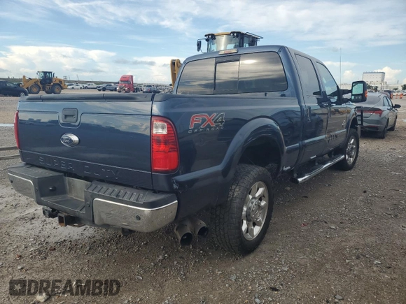 2015 Ford F-250 Lariat with VIN 1FT7W2BT9FEB30158, listed as a Copart auction lot 60708155 with 206,125 mi miles and Salvage title. Bid and sale history available at DreamBid. Image 3.