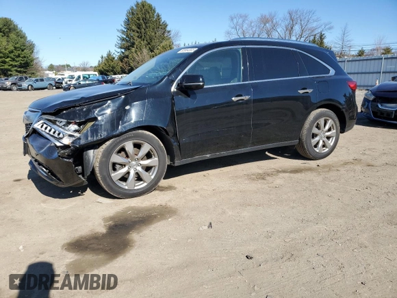 2016 Acura MDX Advance with VIN 5FRYD4H9XGB032109, listed as a Copart auction lot 50984865 with 205,120 mi miles and Salvage title. Bid and sale history available at DreamBid. Image 1.