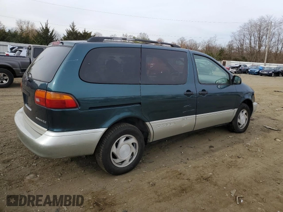 1998 Toyota Sienna LE with VIN 4T3ZF13C2WU002953, listed as a Copart auction lot 80202774 with 259,683 mi miles and Salvage Title. Bid and sale history available at carsss.com. Image 3.