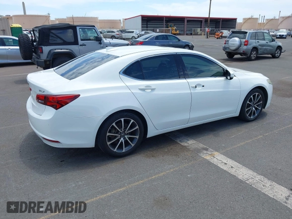 2015 Acura TLX V6 Tech with VIN 19UUB2F56FA015522, listed as a IAAI auction lot 42185190 with 116,965 mi miles. Bid and sale history available at carsss.com. Image 4.