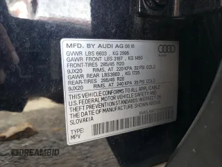 2017 Audi Q7 Premium Plus with VIN WA1LAAF70HD020610, listed as a Copart auction lot 52997525 with 129,215 mi miles and Clean Title. Bid and sale history available at carsss.com. Image 13.