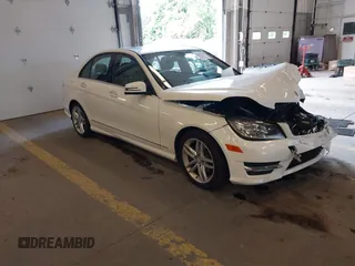 2014 Mercedes-Benz C 250 Sport with VIN WDDGF4HB9ER303135, listed as a IAAI auction lot 42431625 with 81,384 mi miles and . Bid and sale history available at DreamBid. Image 1.