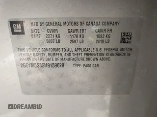 2017 Cadillac XTS Luxury with VIN 2G61M5S35H9159629, listed as a IAAI auction lot 42432936 with 220,985 mi miles and . Bid and sale history available at DreamBid. Image 9.
