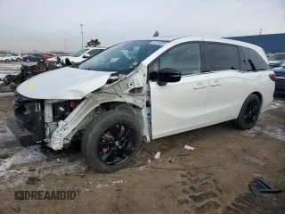 2023 Honda Odyssey Sport with VIN 5FNRL6H74PB069353, listed as a Copart auction lot 44783665 with 12,202 mi miles and Salvage Title. Bid and sale history available at carsss.com. Image 1.