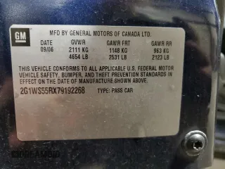 2007 Chevrolet Impala Police Pkg Police Pkg 9C1 with VIN 2G1WS55RX79192268, listed as a Copart auction lot 81876974 with 140,109 mi miles and Salvage Title. Bid and sale history available at carsss.com. Image 12.