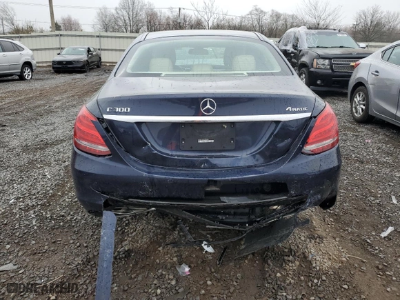 2016 Mercedes-Benz C-Class C 300 Luxury with VIN 55SWF4KB3GU098806, listed as a Copart auction lot 50582455 with 108,664 mi miles and Salvage Title. Bid and sale history available at carsss.com. Image 6.
