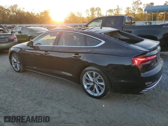 2023 Audi A5 Sportback Premium Plus with VIN WAUCBCF55PA008902, listed as a Copart auction lot 76326794 with 18,904 mi miles and Salvage Title. Bid and sale history available at carsss.com. Image 2.