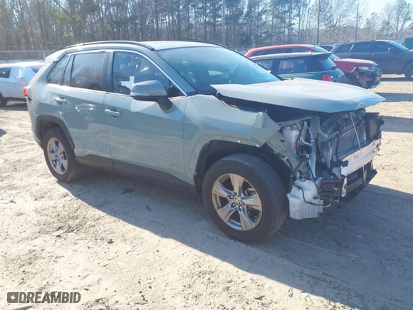 2022 Toyota RAV4 Hybrid XLE with VIN JTMRWRFVXND143454, listed as a IAAI auction lot 41702292 with 25,455 mi miles. Bid and sale history available at carsss.com. Image 1.