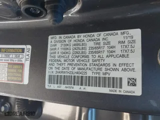 2020 Honda CR-V LX with VIN 2HKRW1H23LH404225, listed as a IAAI auction lot 41259154 with 1 mi miles. Bid and sale history available at carsss.com. Image 9.
