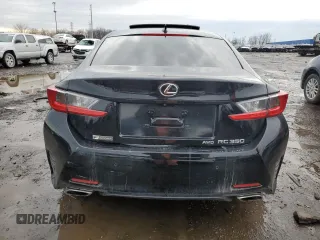 2015 Lexus RC 350 with VIN JTHSE5BC6F5001422, listed as a Copart auction lot 47734105 with 198,584 mi miles and Salvage Title. Bid and sale history available at carsss.com. Image 6.