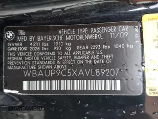 2010 BMW 1 Series 128i with VIN WBAUP9C5XAVL89207, listed as a Copart auction lot 80018904 with 124,842 mi miles and Salvage Title. Bid and sale history available at DreamBid. Image 12.